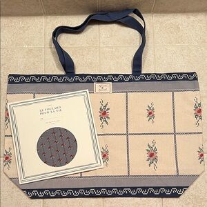 Sézane x Baziszt Floral Tote Bag + BONUS Blue Gaston Scarf Kerala